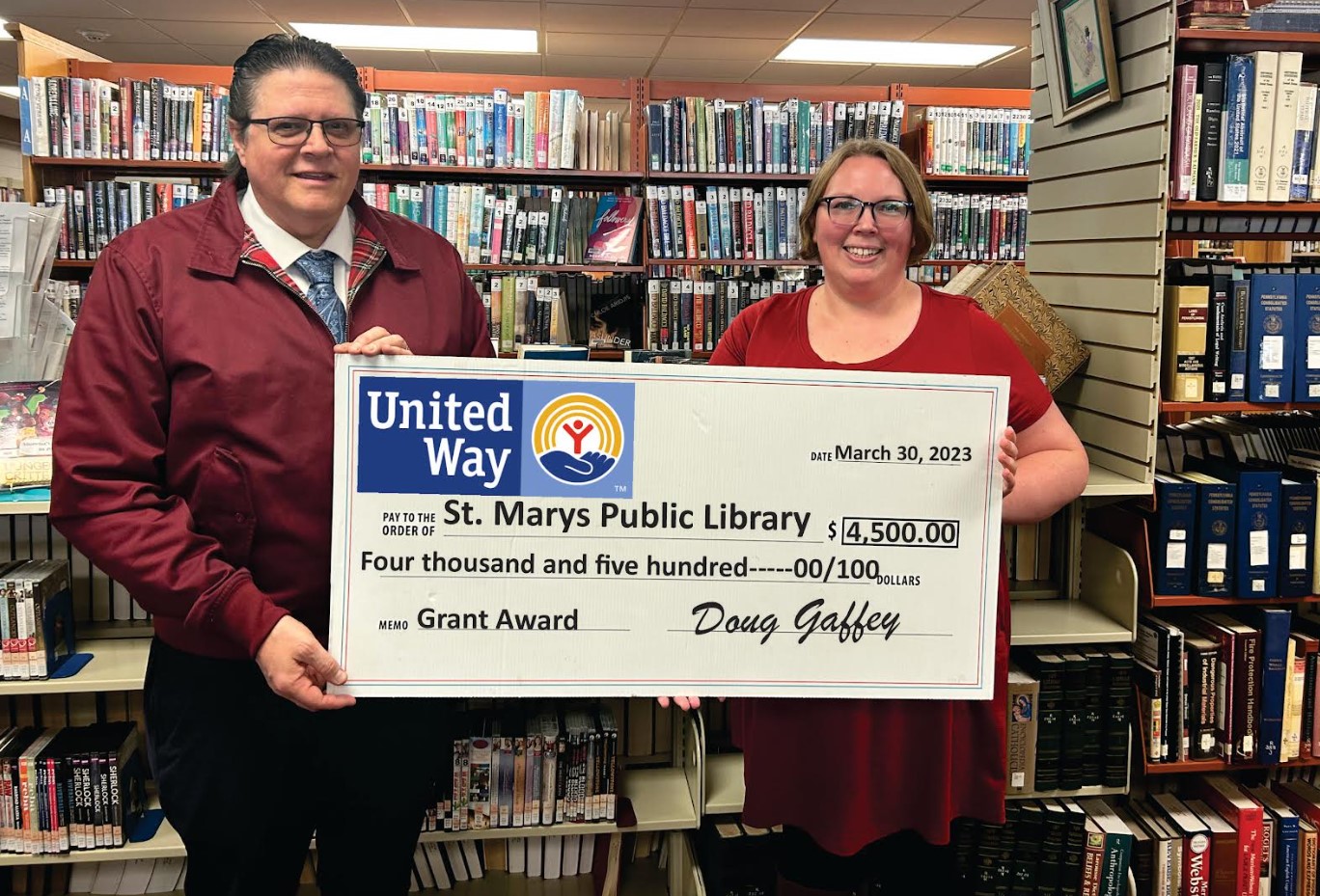 St Marys Area United Way Awards Grant Solomon S Words For The Wise