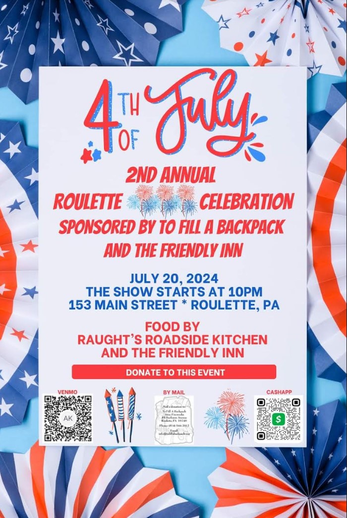 Fireworks And More in Roulette, PA on July 20th – Solomon's Words for ...