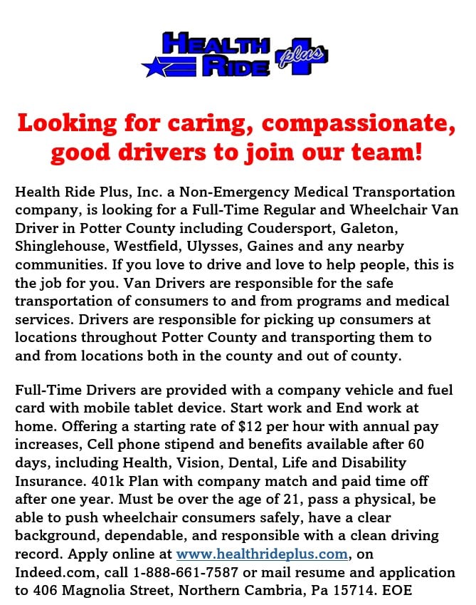 Health Ride Plus Is Hiring Solomon's Words for the Wise