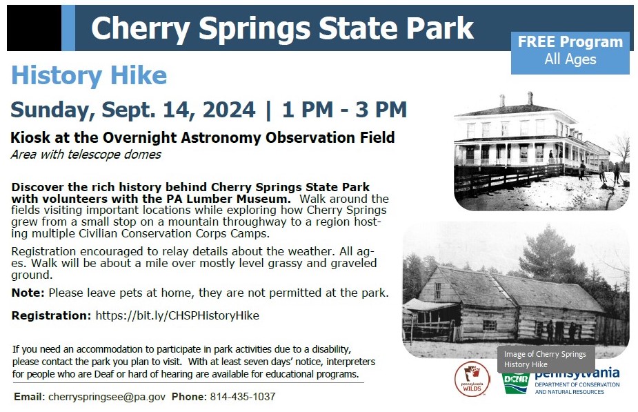 History Hike At Cherry Springs State Park – Solomon's Words for the Wise