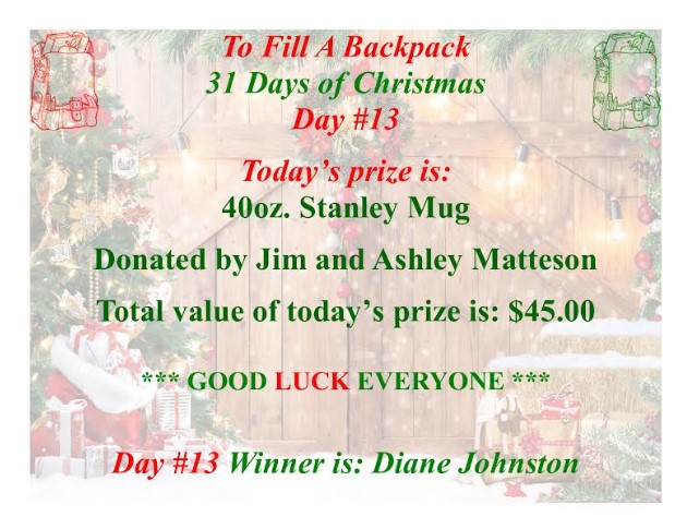 To Fill a Backpack 31 Days of Christmas Day #13 Winner – Solomon's ...