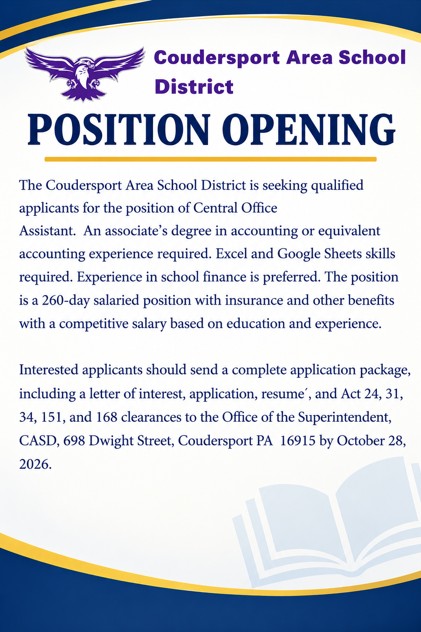 The Coudersport Area School District is Seeking a Central Office ...